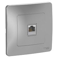 Розетка компьютерная 1xRJ45 Cat.5 BLANCA, алюминий | код. BLNIS045003 | Schneider Electric