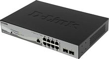 Коммутатор D-Link DGS-1210-10P/ME/B1A 8x1Гбит/с 2SFP 8PoE управляемый | код 488859 | D-Link