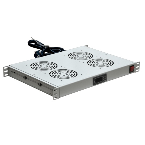 19 Вентиляторный модуль с термостатом 1U с 4-мя вентиляторами | код 04-2605 | REXANT 19 Вентиляторный модуль с термостатом 1U с 4-мя вентиляторами | код 04-2605 | REXANT