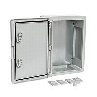 Корпус пластиковый с монтажной панелью ЩМП IP65 серая дверь 350х250х150 Промрукав | код PR08.26481 | ПРОМРУКАВ