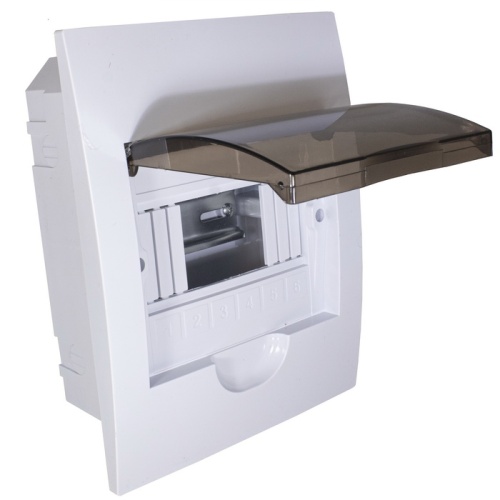 Распределительный щит RUICHI ЩРВ-П-6 встраиваемый, прозрачный, чёрная дверь, IP40 | код 115595 | Ruichi Распределительный щит RUICHI ЩРВ-П-6 встраиваемый, прозрачный, чёрная дверь, IP40 | код 115595 | Ruichi