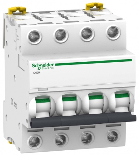Выключатель автоматический четырехполюсный iC60H 16А D 10кА | код. A9F85416 | Schneider Electric 