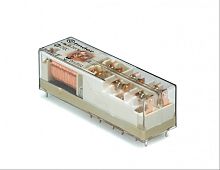 Электромеханическое реле безопасности (реле с принудительным управлением контактами), монтаж на печатную плату, 5NO + 1NC, контакты AgSnO2+Au, катушка 24В DC, влагоащита RTIII | код 501690245510 | FINDER