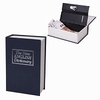 Сейф-книга Английский словарь , 55х155х240 мм, ключевой замок, темно-синий, BRAUBERG | код 291178 | BRAUBERG