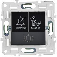 Кнопка звонка SKANDY 10А SK-V17G для отелей с индикацией графит IEK SK-V14-2-10-K53