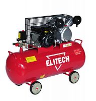 Компрессор поршневой Elitech КПР 100/400/2.2 масляный 400л/мин 100л 2200Вт красный | код 1625668 | Elitech