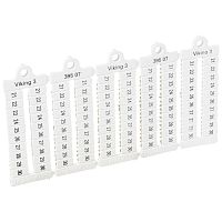 Листы с этикетками для клеммных блоков Viking 3 - горизонтальный формат - шаг 5мм²- цифры от 21 до | код. 039507 | Legrand