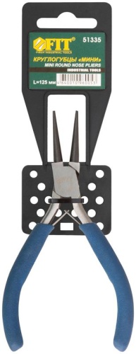 Круглогубцы ''мини'', синие ручки 125 мм | код 51335 | FIT фото 3