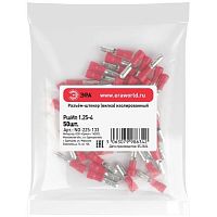 Разъем-штекер NO-225-133 РшИп 1.25-4 изолированный «вилка» (упаковка 50 штук) | код Б0063375 | ЭРА