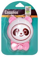Светильник светодиодный NL-253 "Панда с бантиком " LED ночник с выкл. смена цветности свечения 220В Camelion 15006