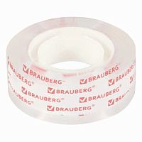 Клейкие ленты 19мм х 33м КРИСТАЛЬНЫЕ, BRAUBERG, КОМПЛЕКТ 2шт, европодвес,227261 | код 227261 | BRAUBERG
