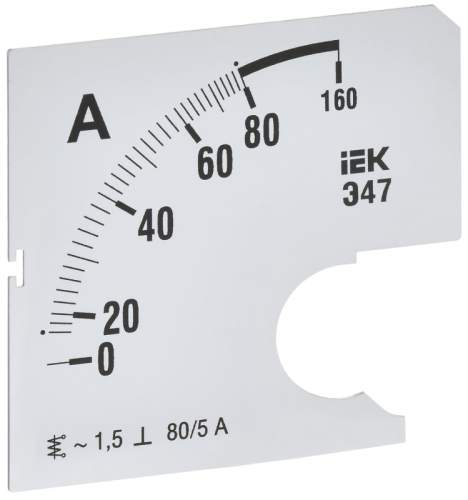 Шкала смен. для амперметра Э47 80/5А-1,5 72х72мм IEK | код IPA10D-SC-0080 | IEK Шкала смен. для амперметра Э47 80/5А-1,5 72х72мм IEK | код IPA10D-SC-0080 | IEK