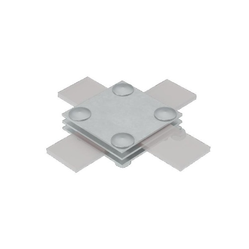 Соединитель крестообразный 3XS-B40 INOX304 для полосы до 40мм с 3 пластинами нерж. сталь КМ MA0050