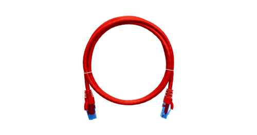 Коммутационный шнур NIKOMAX U/UTP 4 пары, Кат.6 (Класс E), 250МГц, 2хRJ45/8P8C, T568B, заливной, с защитой защелки, многожильный, BC (чистая медь), 24AWG (7х0,205мм), LSZH нг(А)-HFLTx, красный, 2м | код NMC-PC4UE55B-020-C-RD | NIKOMAX Серия