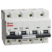 Автоматический выключатель ВА 47-100, 4P 100А (D) 10kA EKF | код. mcb47100-4-100D | EKF 