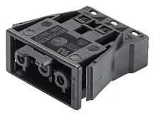 Розеточный разъем в панель, 3 полюса, пружинная фиксация, толщина панели 1,5-2,5 мм номинальное напряжение: 250V, номинальный ток: 20A, цвет: черный, серия gesis GST18i3 | код 92.031.7658.1 | Wieland