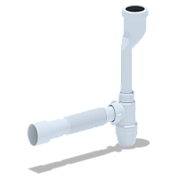 Сифон для писсуара АНИ c гибкой трубой 32х40/50 | код U1016 | АНИ пласт