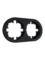 Рамка 2-м OSEN горизонт. круглая черн. бархат LEZARD 744-4200-147