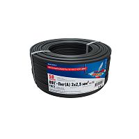 Кабель силовой медный ВВГ-Пнг(А) 2x2,5 мм кв, длина 50 метров, ГОСТ 31996-2012, ТУ 16-705.499-2010 REXANT | код 01-8202-50 | REXANT