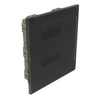 Practibox3 встраиваемый прозрачная дверь 2х12м земля+нейтраль | код 401753 | Legrand