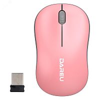 Мышь беспроводная 1200 dpi, розовый-серый | код LM106G Pink-Grey | Dareu