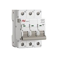 Выключатель автоматический AV-10 DC 3P 6A (L) 10kA EKF AVERES | код mcb10-DC-3-06L-av | EKF