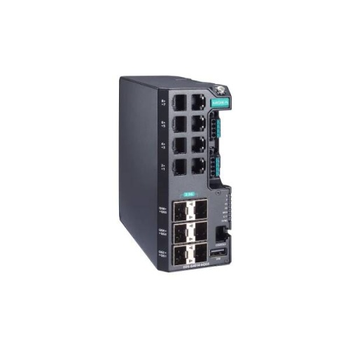 Коммутатор EDS-G4014-6QGS-HV Managed Full Gigabit Ethernet switch with 8 10/100/1000BaseT(X) ports, 6 1000/2500BaseSFP ports, single power input 110/220 VAC/VDC, t: -10/60 | код 00-06142054 | MOXA