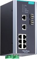 Коммутатор PT-510-SS-LC-48 IEC 61850-3 managed DIN-Rail switch, 8 x 10/100BaseT(X), 2 x100BaseFX SM, LC connectors, 1 power supply | код 00-06074502 | MOXA