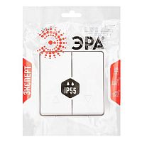 Переключатель Эксперт 11-1508-01 для жалюзи кнопочный IP55, 10АХ-250В, ОУ, белый | код Б0063251 | ЭРА