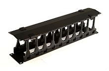 Hyperline CMF-2U-FPL106-MCOV-RAL9005 Кабельный организатор с крышкой, глубина 106 мм, 19, 2U | код 481519 | Hyperline