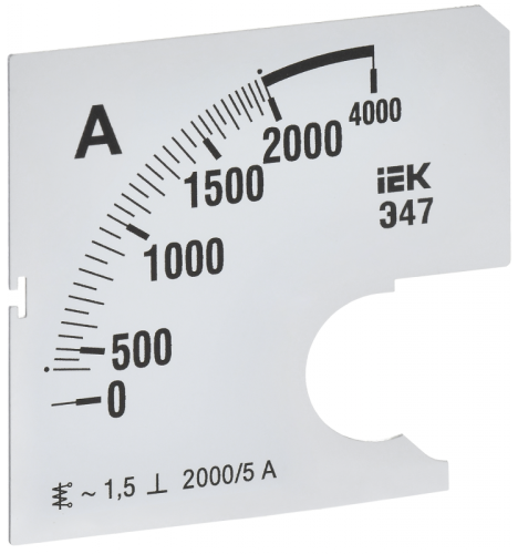 Шкала смен. для амперметра Э47 2000/5А-1,5 72х72мм IEK | код IPA10D-SC-2000 | IEK Шкала смен. для амперметра Э47 2000/5А-1,5 72х72мм IEK | код IPA10D-SC-2000 | IEK