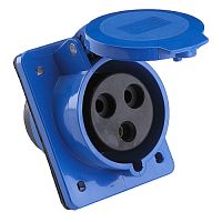 Розетка стационарная AM-413 скрытая 16A 220V~250V 2P+E IP44 (ANDELI) | код ADL13-037 | ANDELI