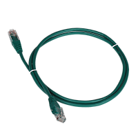 Патч-корд TWT UTP кат.5e, с заливными колпачками, 10.0 м, зеленый | код TWT-45-45-10-GN | TWT