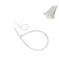 532 100V0, Кабельная стяжка самозатухающая, YKB V0 2,5x100 BE, Белая | код 0.0.0.5.32100V0 | KLEMSAN