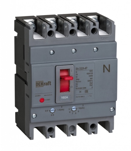 Силовой авт. выкл. 4P 80A 35кА ВА-332А | код 28115DEK | DEKraft