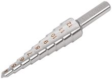 Сверло по металлу ступенчатое 4-12мм 9 ступеней HSS КУРС 36401