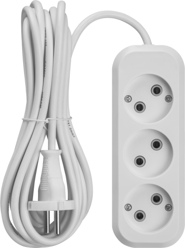 Удлинитель 3х5м без заземл. 10А IP20 90509 OPE-S-03-500-X-2х1 ОНЛАЙТ 90509 фото 3