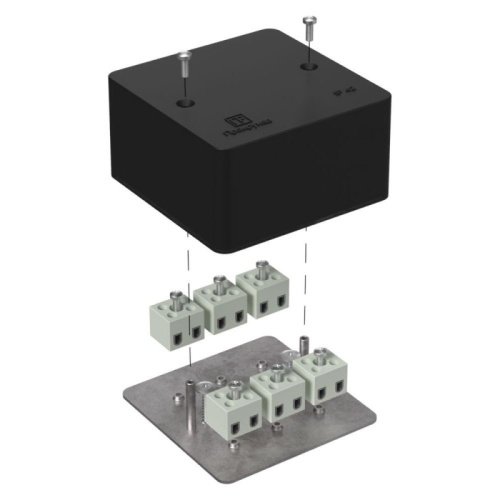 Коробка огнестойкая для кабель-канала 40-0460-FR2.5-12 Е15-Е120 RAL9005 85х85х45 (44 шт/кор) Промрукав | код 40-0460-9005-FR2.5-12 | ПРОМРУКАВ