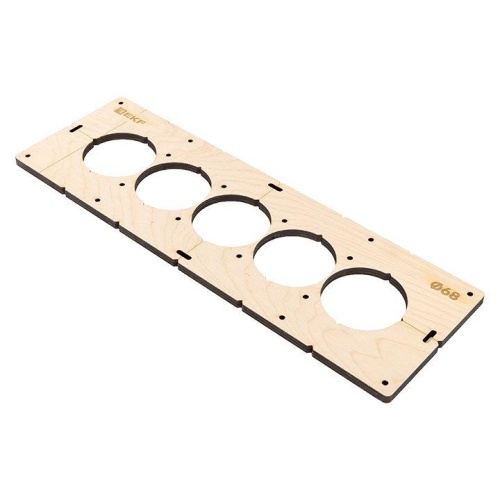 Шаблон для подрозетников c 5 отв, диам, 68 мм Expert | код sh-d68-5 | EKF