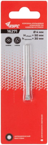 Коронка кольцевая по кафелю и стеклу алмазная 4х50 мм | код 16271 | FIT фото 3