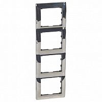 Рамка 4 поста GALEA LIFE, вертикальная, хром | код. 771938 | Legrand