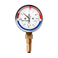 Термоманометр ТМТБ-41Р Dy 100 с нижн. подкл., 1/2", 10 бар 0-150* (L=46мм, кл. точн. 2,5) | код. ТМТБ-41Р.0410150 | VALTEC