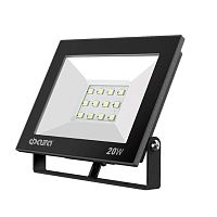 Прожектор светодиодный СДО-20 20Вт 6500К IP65 230В BL ДО прозр. закален. стекло | код 5047266 | ФАZА