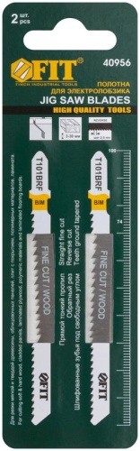 Полотна по дереву, Bimetal, шлифованные под свободным углом, реверс. зубья, 100/74/2.5 мм (T101BRF), 2 шт | код 40956 | FIT фото 3