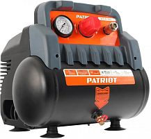 Компрессор поршневой Patriot WO 6-180 безмасляный 180л/мин 6л 1100Вт черный/оранжевый | код 1214483 | PATRIOT