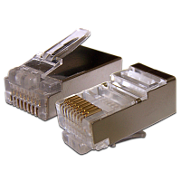 Коннектор RJ45 STP 8P8C, универсальный, cat.6, 100 шт. | код TWT-PL45/S-8P8C-6 | TWT