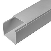 Кабель-канал серый RAL 7035 2-й замок в п/э 60х60 мм (24м/уп) Промрукав | код PR03.0078 | ПРОМРУКАВ
