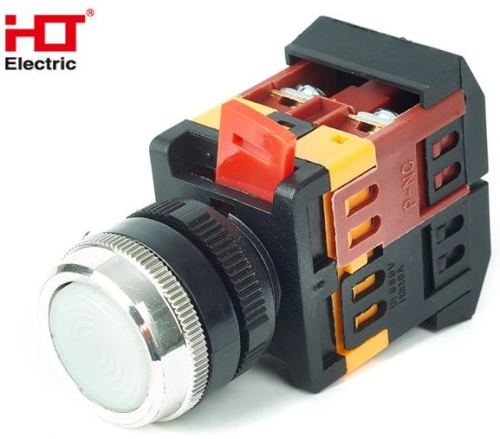 Кнопка ABLFS-22 с подсветкой NO+NC 230В IP40 белый HLT | код 085-07-020 | HLT Кнопка ABLFS-22 с подсветкой NO+NC 230В IP40 белый HLT | код 085-07-020 | HLT