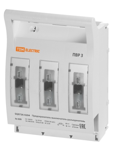 Предохранитель-выключатель-разъединитель ПВР 3, 3П, 630 A TDM | код SQ0726-0204 | TDM Предохранитель-выключатель-разъединитель ПВР 3, 3П, 630 A TDM | код SQ0726-0204 | TDM