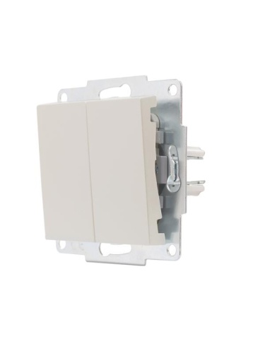 Vesna Выключатель 2-ой жемч. бел. перл. | код 742-3088-101 | LEZARD фото 4